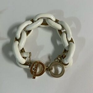 Zenzii Gold and White Chunky Chain Bracelet